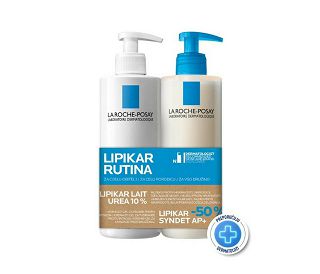 LA ROCHE POSAY LIPIKAR UREA 10%, 400 ml + SYNDET AP+, 400 ml 